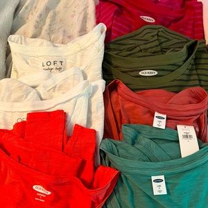 T-Shirts size large (6 size large t-shirts and 1 large tank)